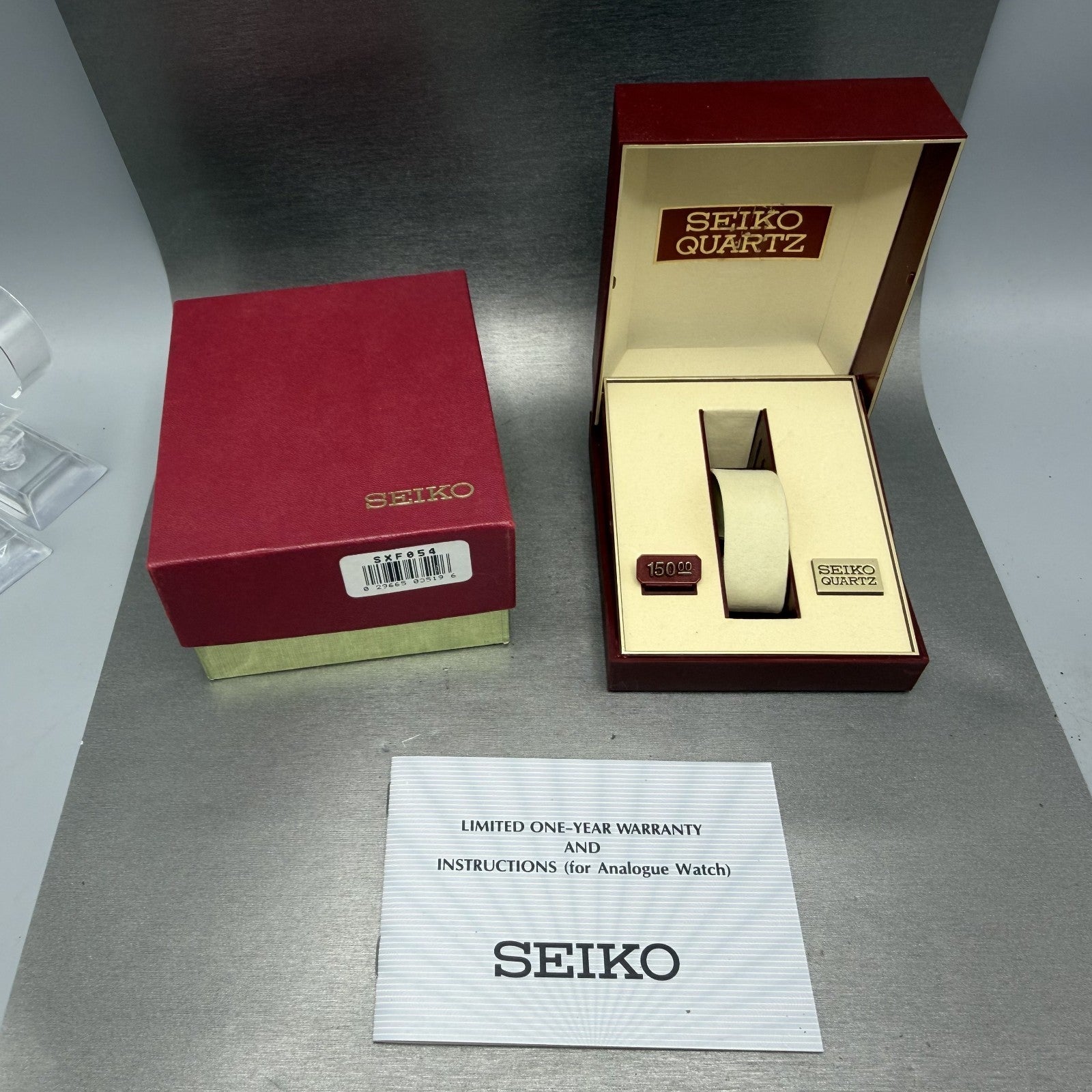 Seiko Tank Watch Women 19mm Black Dial Gold Tone 2Y015D1H New Batt NOS W/Box12