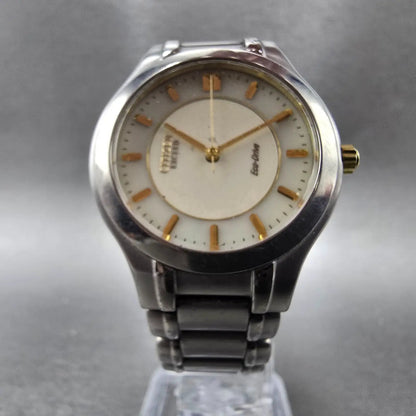 Citizen Exceed Eco-Drive Watch Men 34mm MOP Dial Titanium Round A735-H10457 Runs6