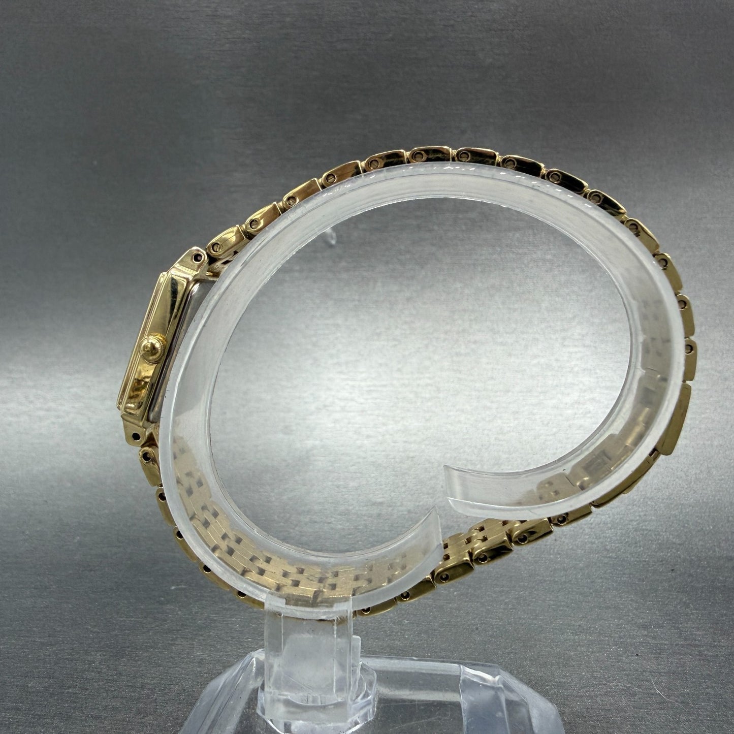 Seiko Tank Watch Women 16mm Champagne Dial Gold Tone 1N01-0FH0 New Battery NHJ6