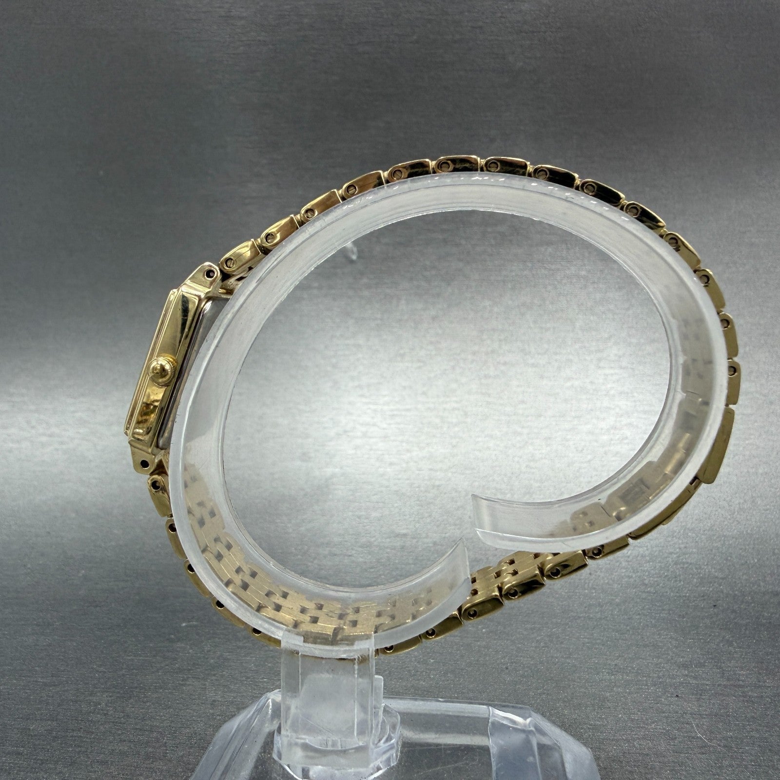 Seiko Tank Watch Women 16mm Champagne Dial Gold Tone 1N01-0FH0 New Battery NHJ6