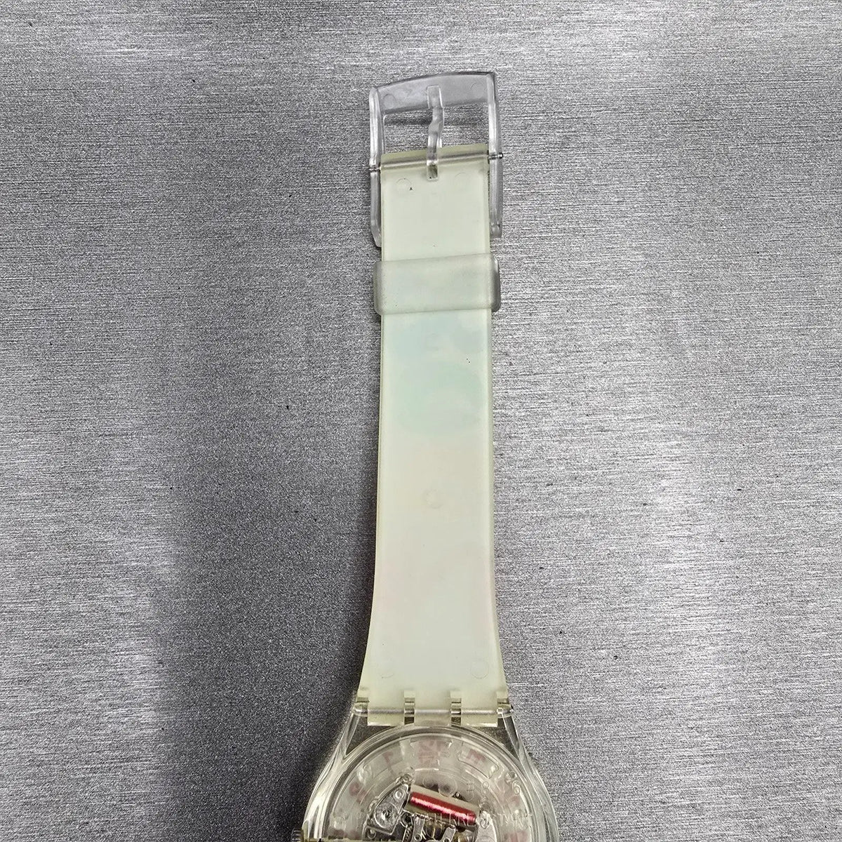 Swatch Paralympic Watch Men 35mm White Dial Clear Case Round GE213 New Battery9