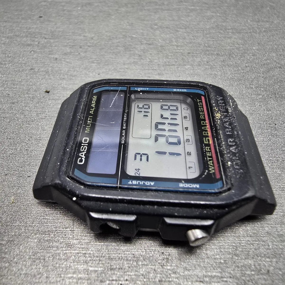 Casio WL-10 Watch Men 35mm Black Multi Alarm Solar Digital PARTS Vintage4