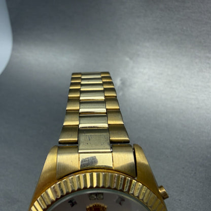 Orient Crystal President Watch Men 36mm Silver Dial Gold Daydate 469KL6-70 PARTS5