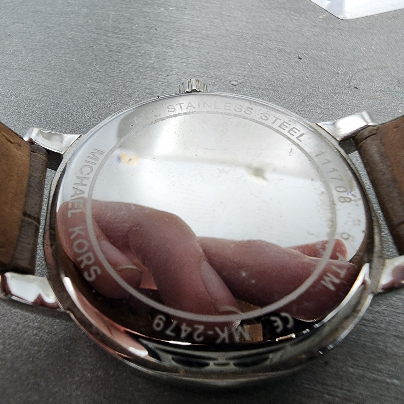 Michael Kors Martman Watch Women 38mm Silver Dial Steel Round MK2479 New Battery9