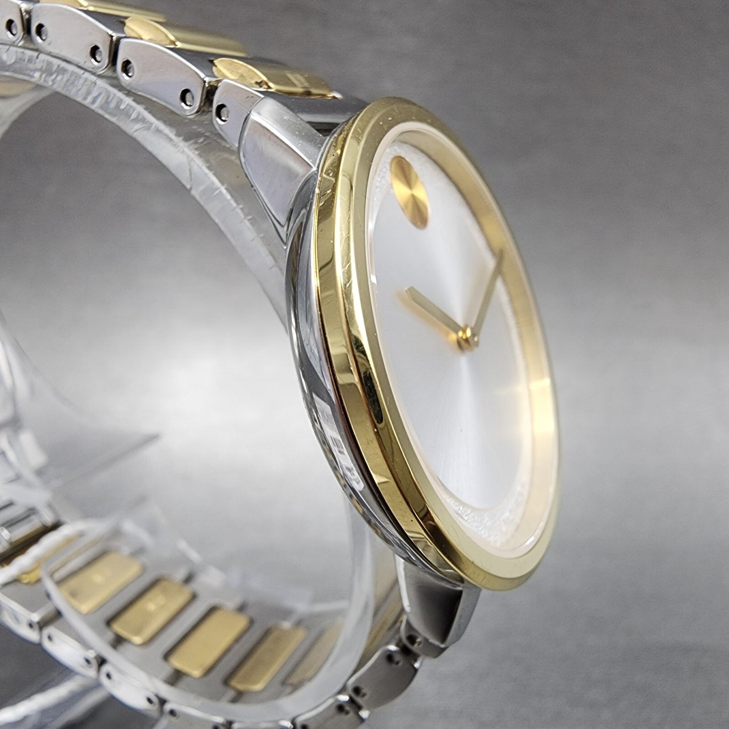 Movado Bold Watch Women 34mm White Dial Two Tone Round Bracelet 36005193