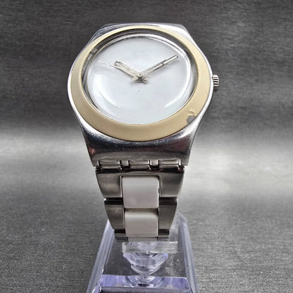 Swatch Tresor Blanc Watch Women 33mm White Dial Silver Tone YLS141GC New Battery5