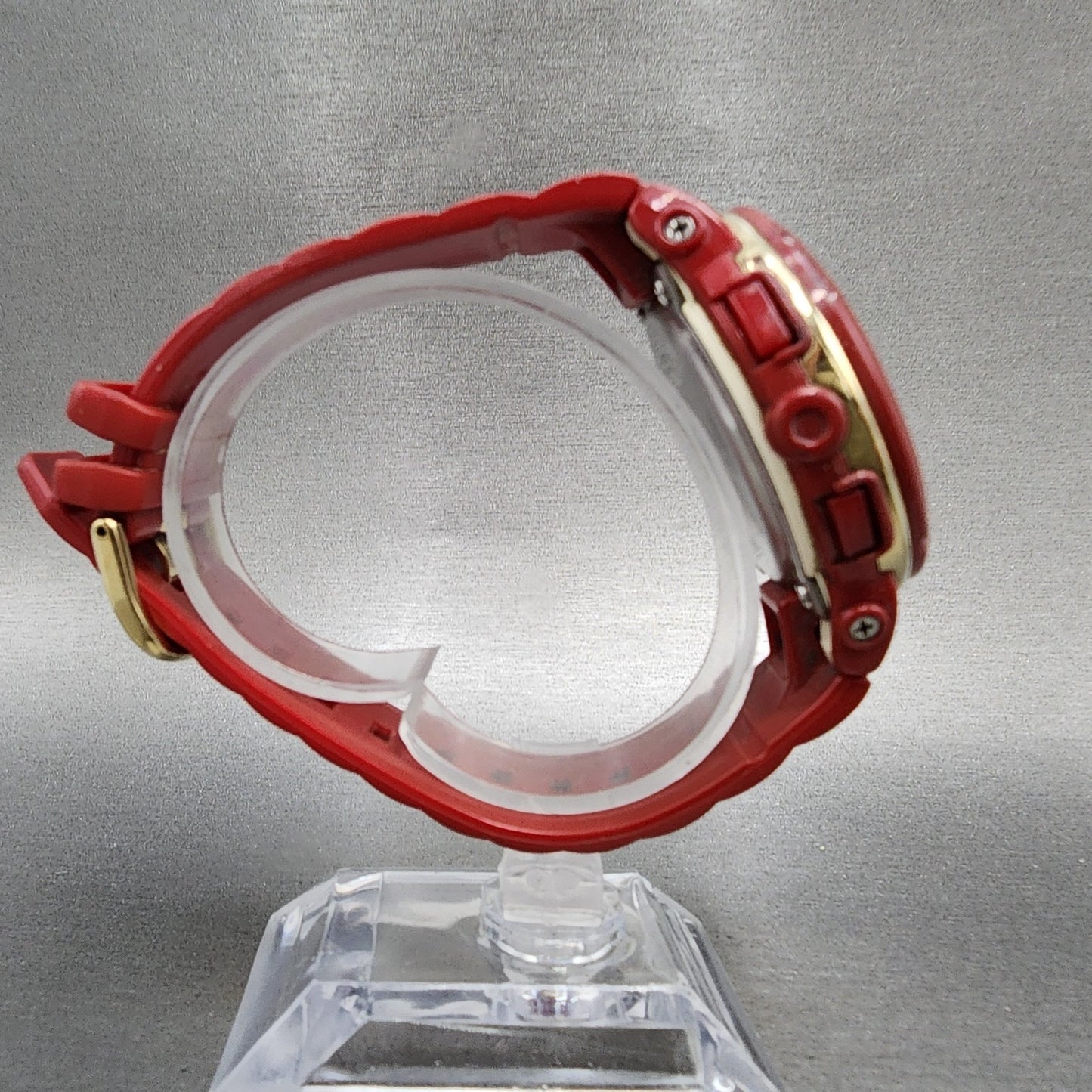 Casio BabyG Watch Women 43mm Analog Digital Red Tone Alarm Chrono New Batt8