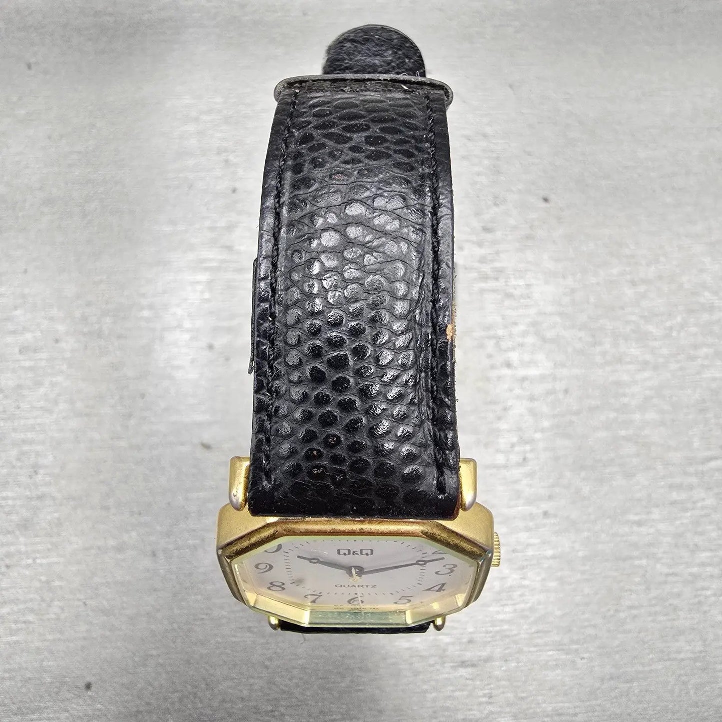 Citizen Q&Q Watch Women 28mm White Dial Gold Tone Octagon New Battery Vintage4
