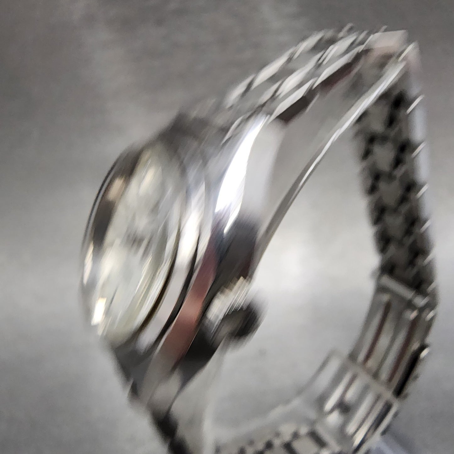 Citizen Automatic Watch Women White Dial Silver Tone Daydate Round Runs 66002