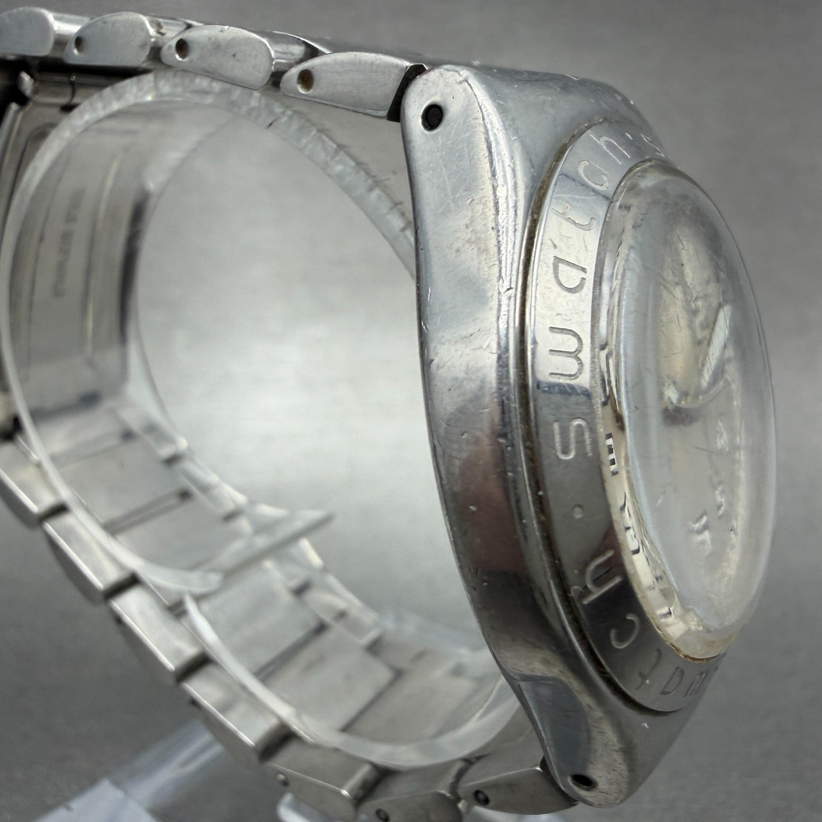 Swatch irony Cool Days Watch Men 37mm Silver Dial Steel Daydate Round New Batt3