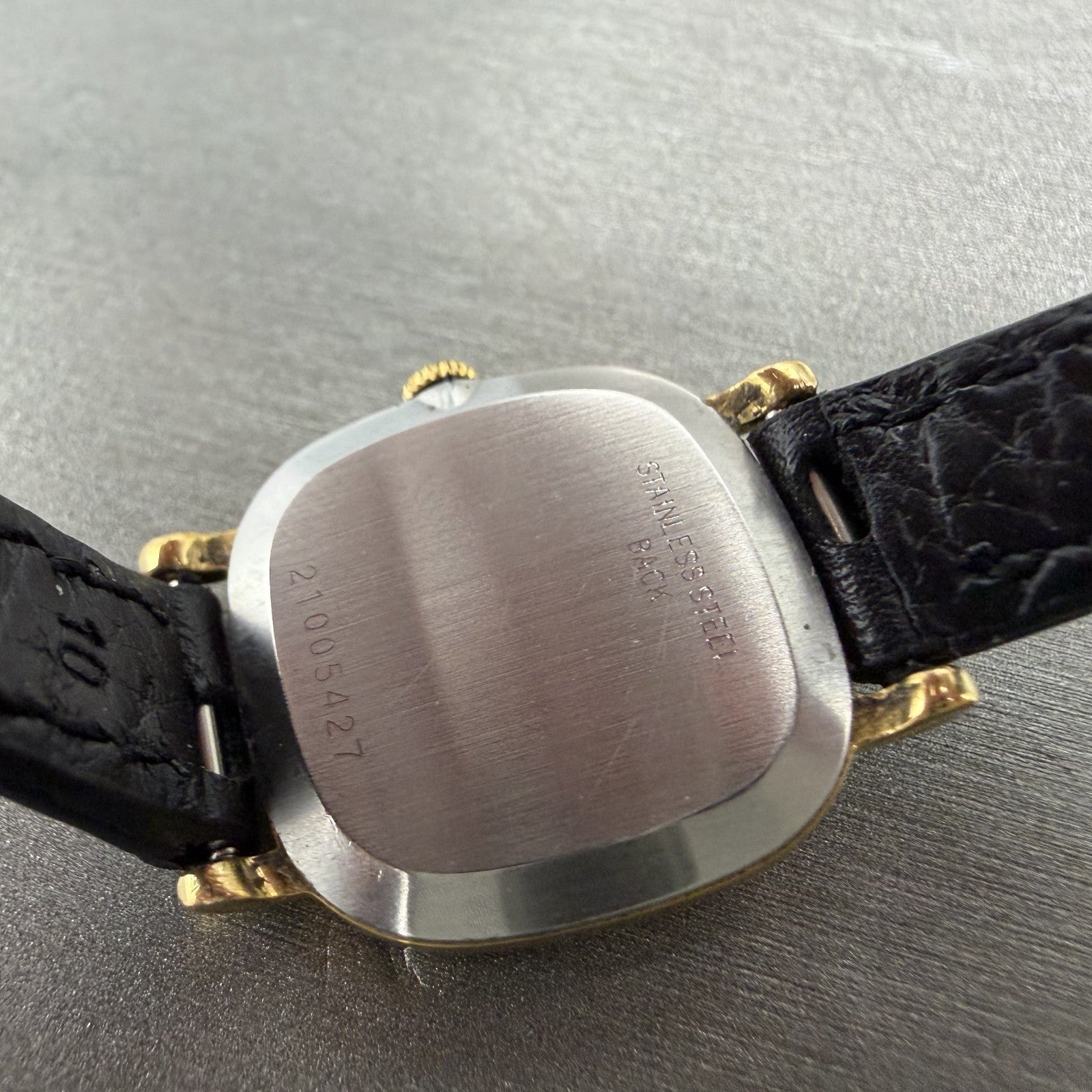 Longines Watch Women 21mm Gold Dial Gold Tone Rectangle 6469 New Battery9