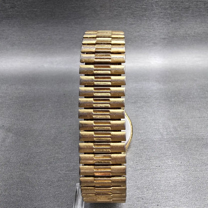 Seiko Watch Men 34mm Champagne Dial Gold Tone Daydate Round 5Y23-8039 New Batt897