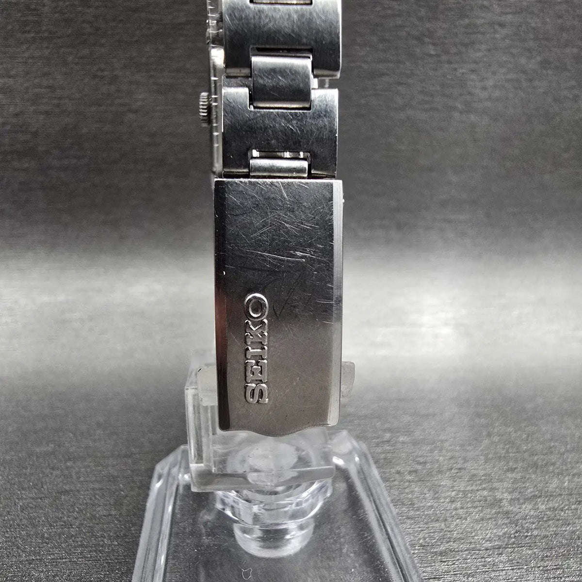 Seiko Watch Women 16mm Blue Dial Silver Tone Rectangle 1104-3409 Manual Wind7