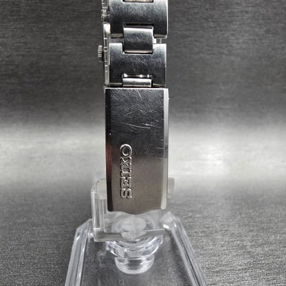 Seiko Watch Women 16mm Blue Dial Silver Tone Rectangle 1104-3409 Manual Wind7
