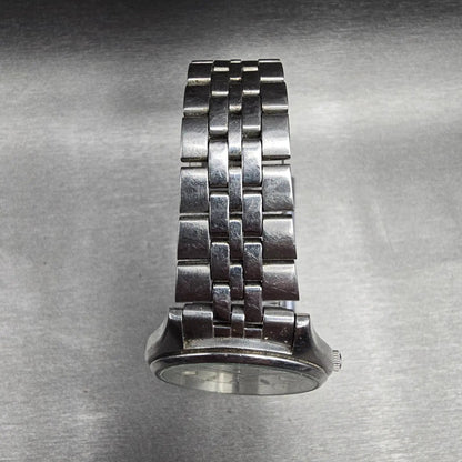 Seiko Watch Men 37mm Silver Dial Silver Tone Daydate Round 7N43-9048 New Battery4