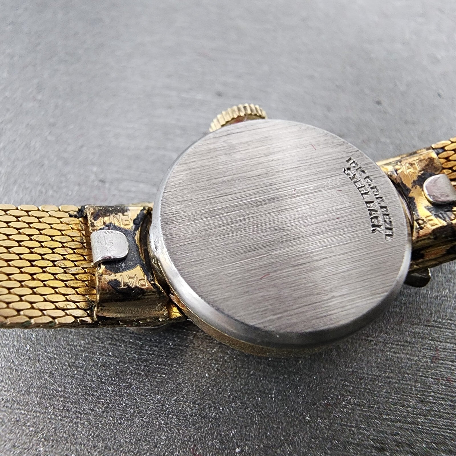 Longines Watch Women 17mm Silver Dial Gold Tone Diamond Manual Wind Runs NOS10
