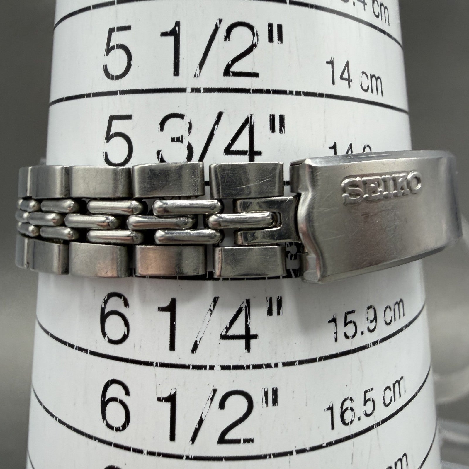 Seiko Automatic Watch Women 24mm Silver Dial Silver Tone Date 22050599 Runs10