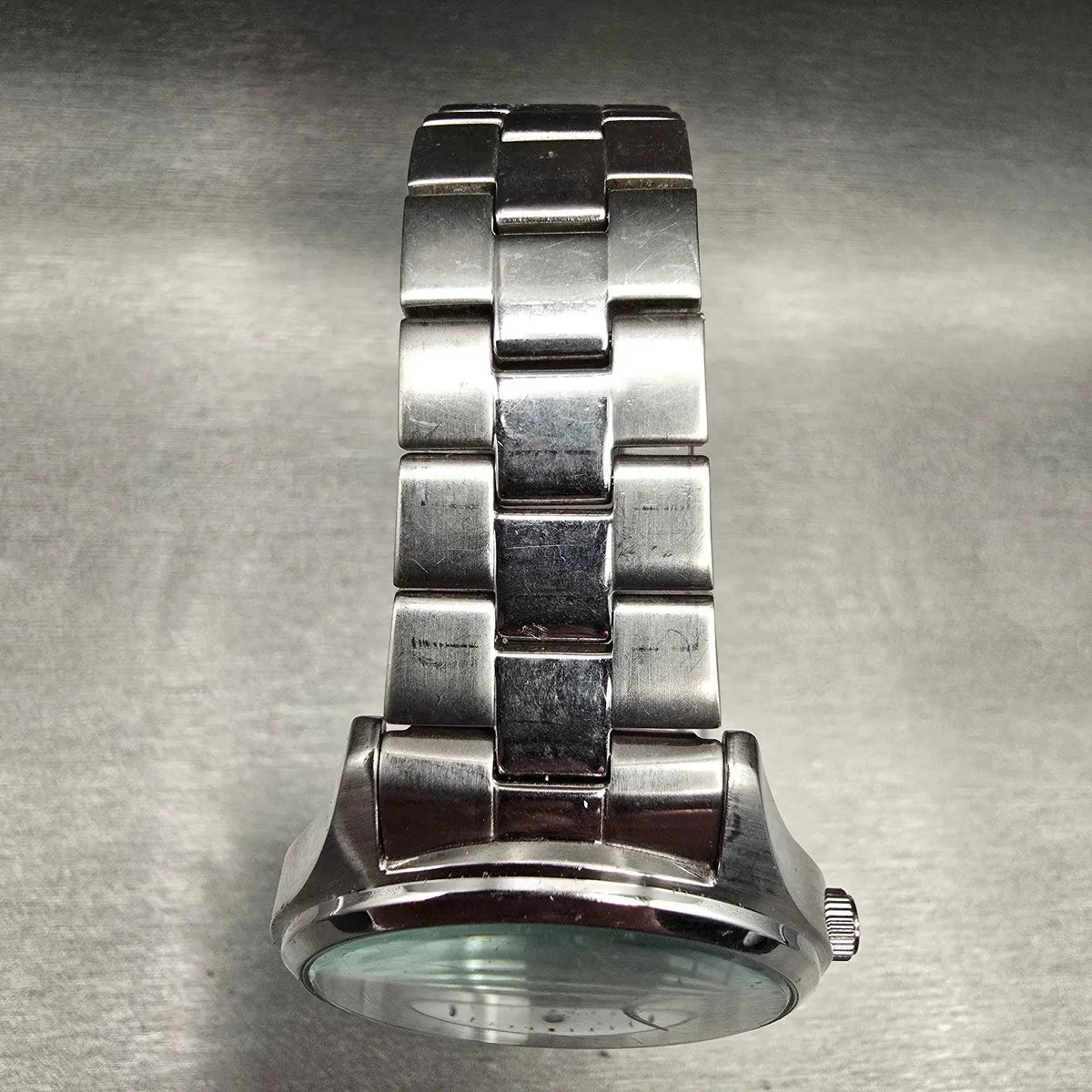 Seiko Alba Watch Men 36mm White Dial Silver Tone Date Round VJ42-KDG0 New Batt4