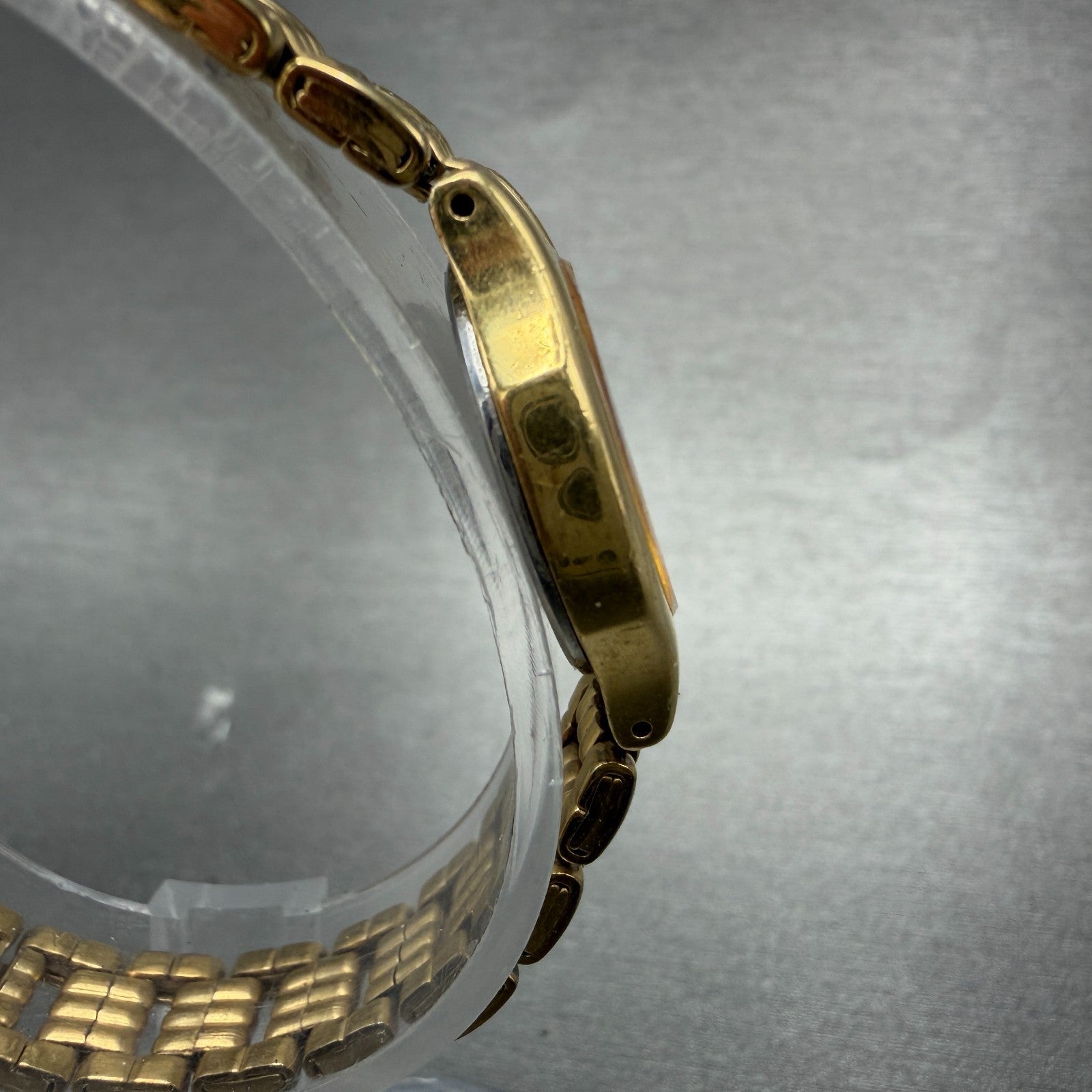Seiko Watch Women 17mm Silver Dial Gold Ton Oval 2P20-6230 New Battery Vinatge3