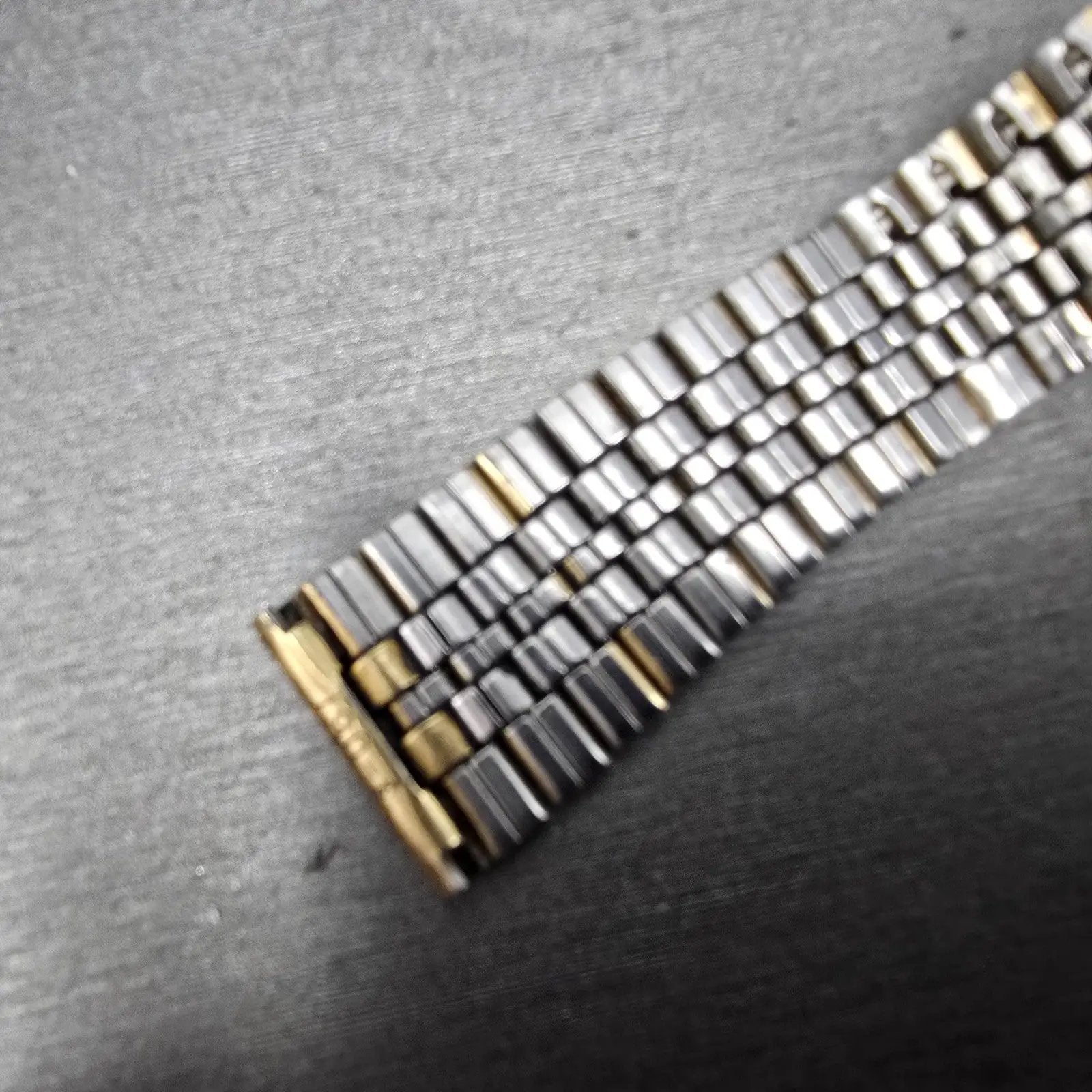 Seiko SQ Bracelet 19mm Stainless Steel Two Tone Tri Folding Clasp READ!!!! Z-0679