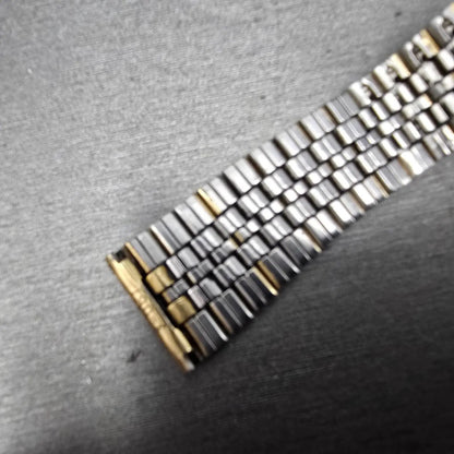 Seiko SQ Bracelet 19mm Stainless Steel Two Tone Tri Folding Clasp READ!!!! Z-0679