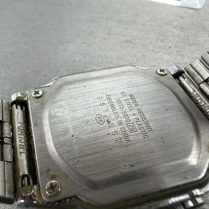 Seiko ALBA Analog Digital Watch Men Luminous Dial Silver Tone V072-5020 PARTS10