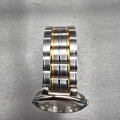 Seiko Watch Men 34mm Silver Dial Two Tone Round V701-2F40 New Battery Vintage4