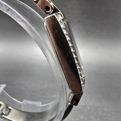 Citizen Eco-Drive Watch Women 14mm Black Dial Silver Gemmed G620-S028841 Works J3