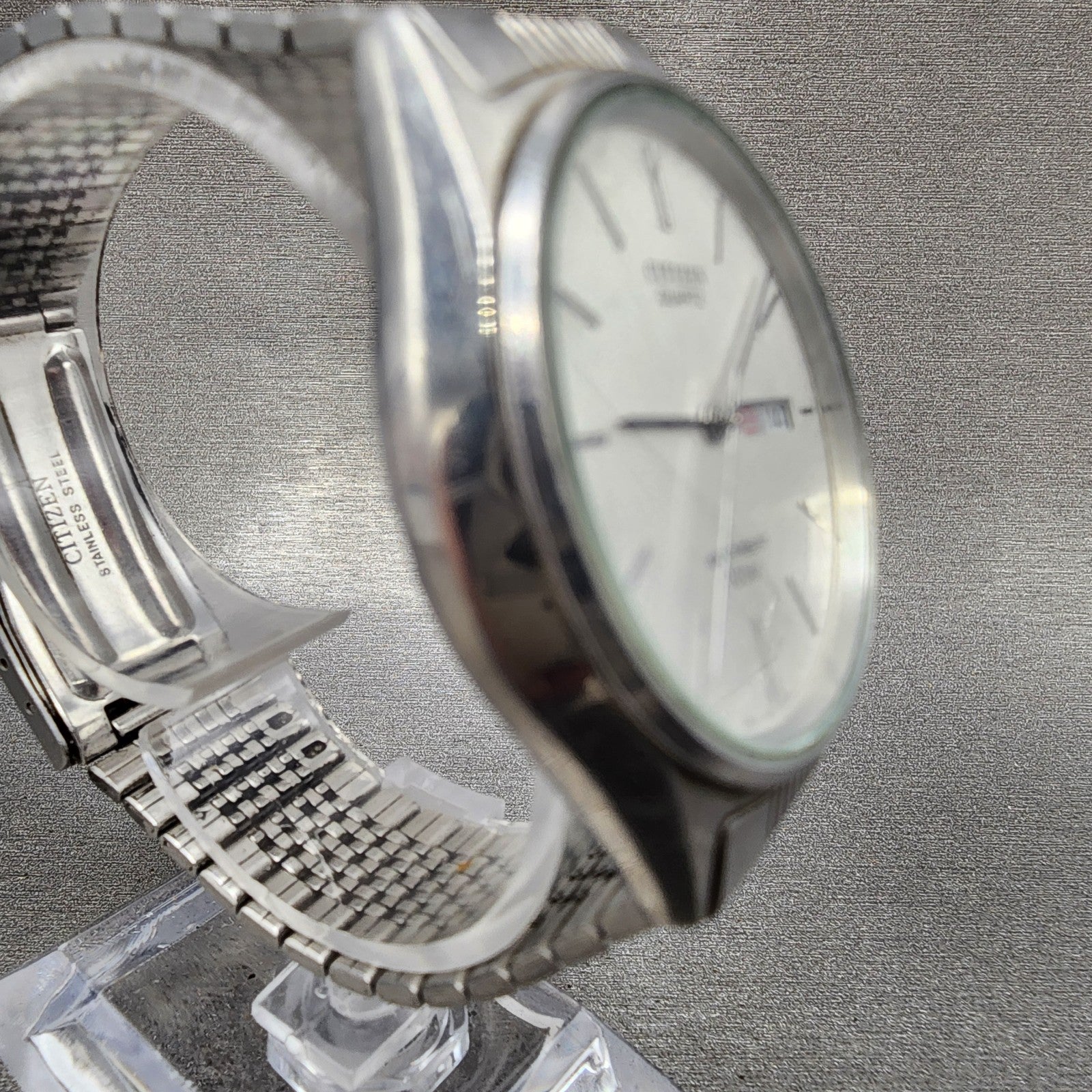 Citizen Watch Men 35mm White Dial Silver Tone Daydate Round 5500F50131 PARTS4