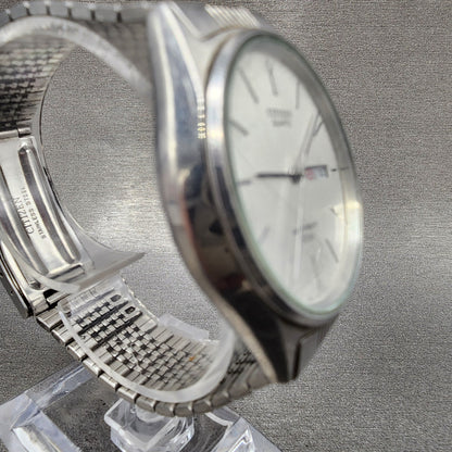 Citizen Watch Men 35mm White Dial Silver Tone Daydate Round 5500F50131 PARTS4