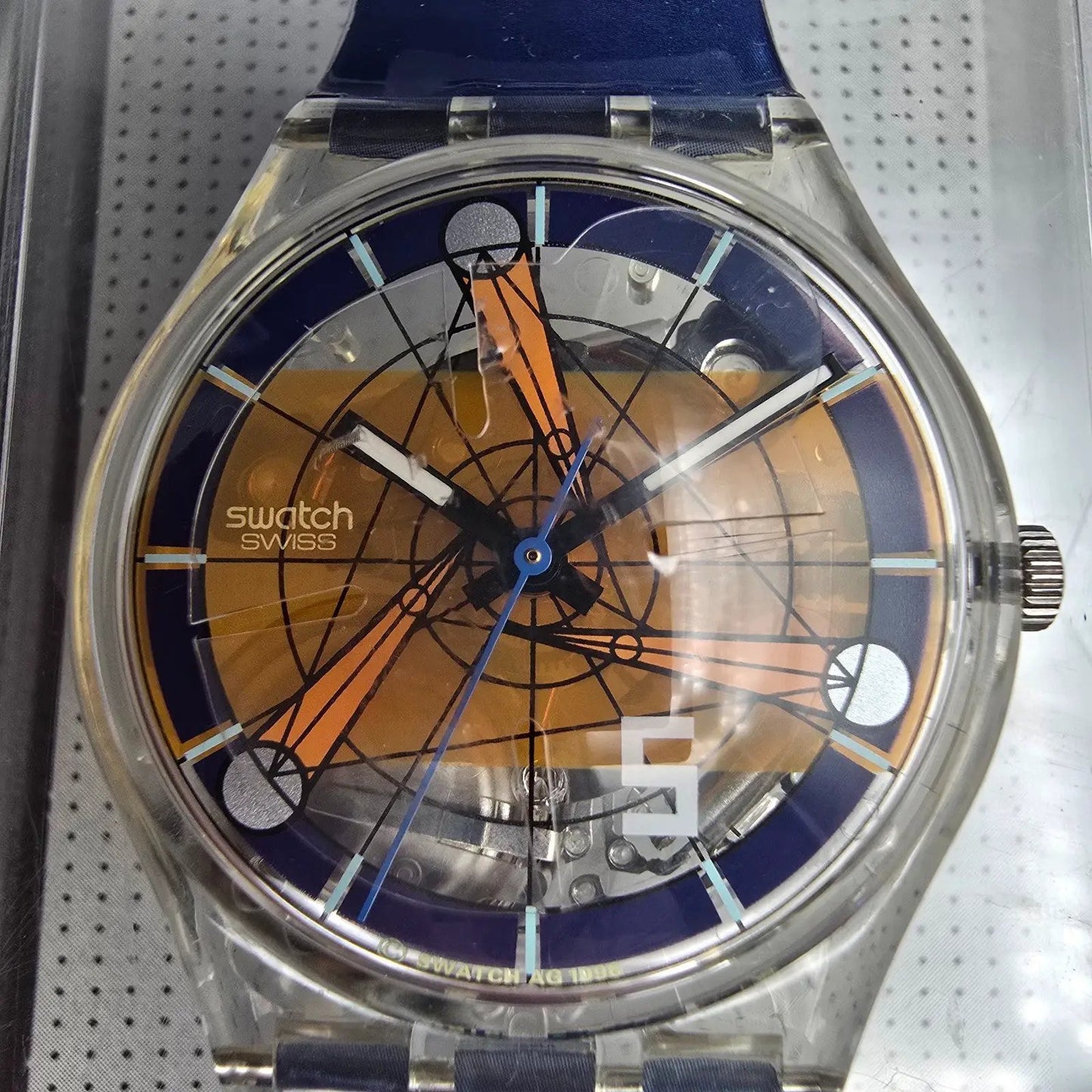 Swatch The Fifth Element Watch Men 34mm Clear Case GK260 New Battery1