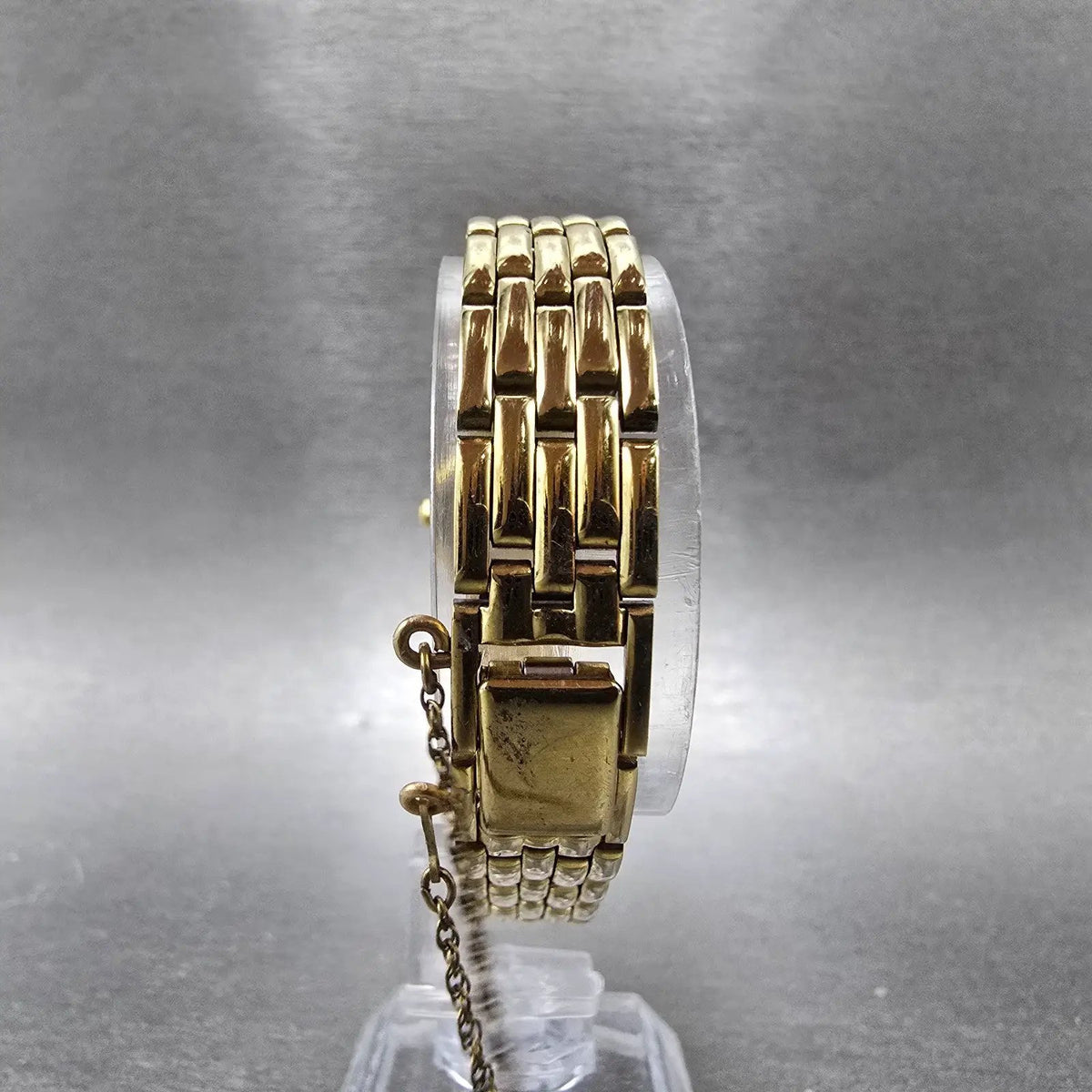 Seiko Watch Women 22mm Black Dial Gold Round 1N00-0A99 New Battery VTG JP7