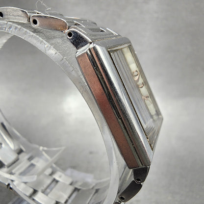 Seiko Lukia Tank Watch Women 21mm Silver Dial Two Tone 1n010jp0 New Battery3
