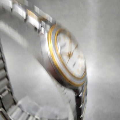 Seiko Exceline Watch Women 22mm White Dial Two Tone Round 4N210320 New Battery3