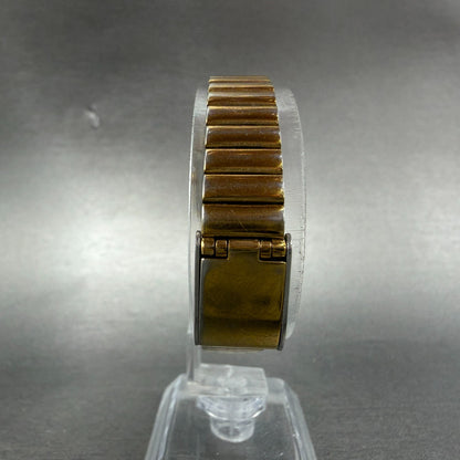 Seiko Tank Watch Women 16mm Black Dial Gold Tone Rectangle 1N01-5A10 New Battery7