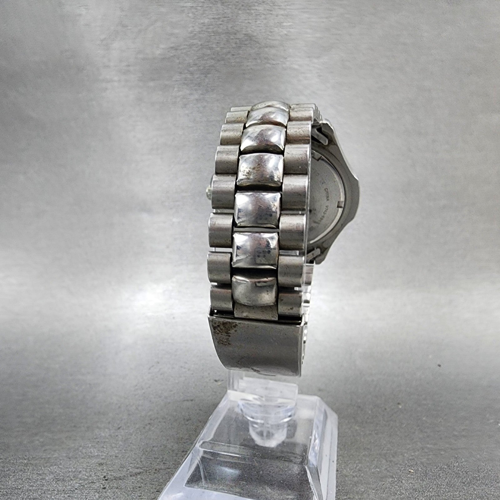 ALBA Dive Watch Men 41mm White Dial Silver Tone Daydate Round V7438B60 PARTS8