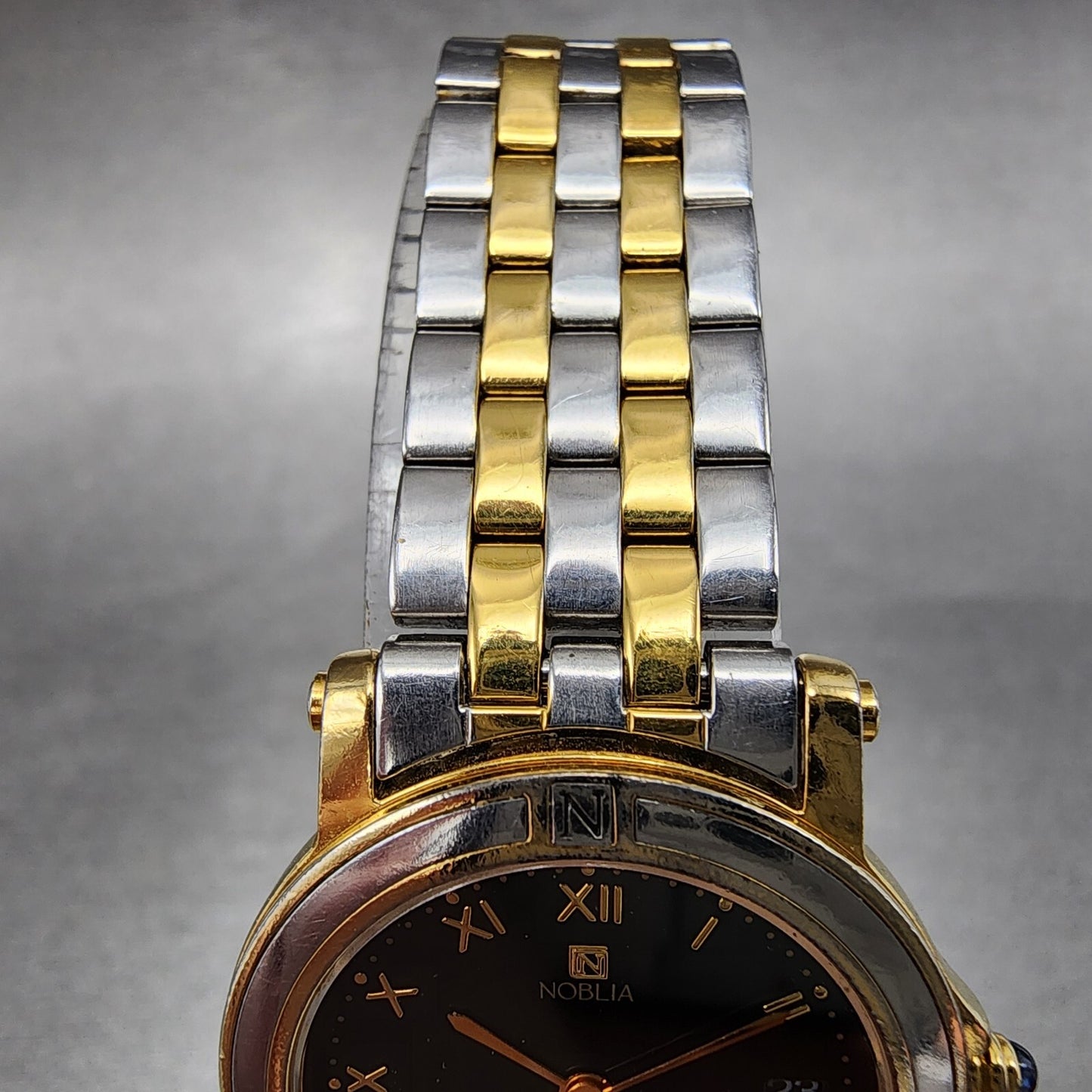Citizen Noblia Watch Women 25mm Black Dial Two Tone Round 4671E66416 New Batt4