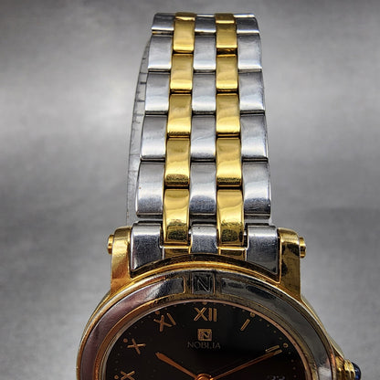 Citizen Noblia Watch Women 25mm Black Dial Two Tone Round 4671E66416 New Batt4