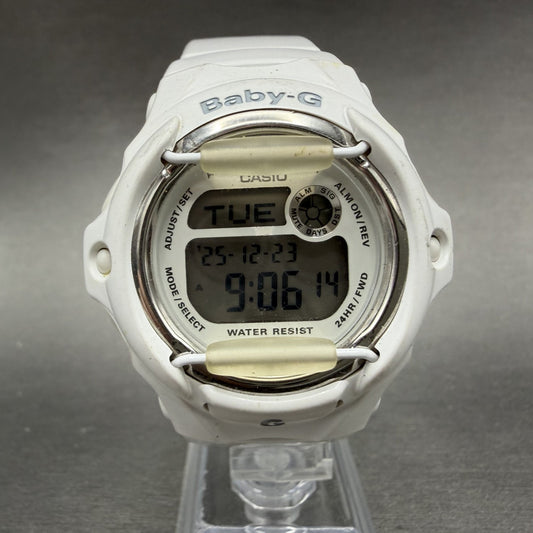 Casio Baby-G Watch Women 43mm White Digital Alarm Chronograph BG-169R New Batt0