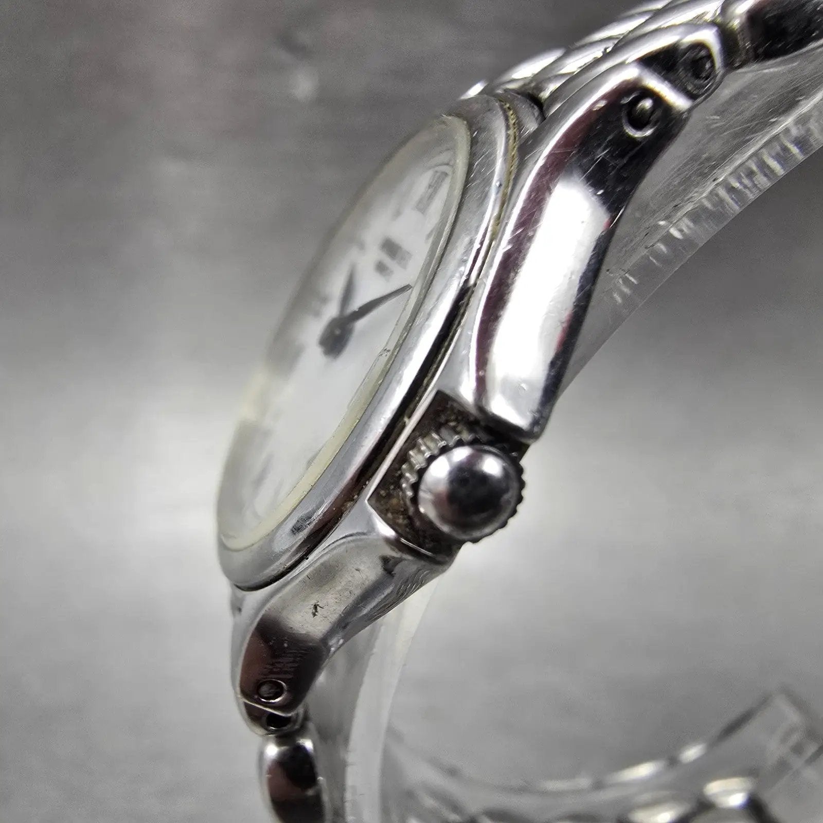 Raymond Weil Watch Women 24mm White Dial Silver Tone Date 5377 New Battery2