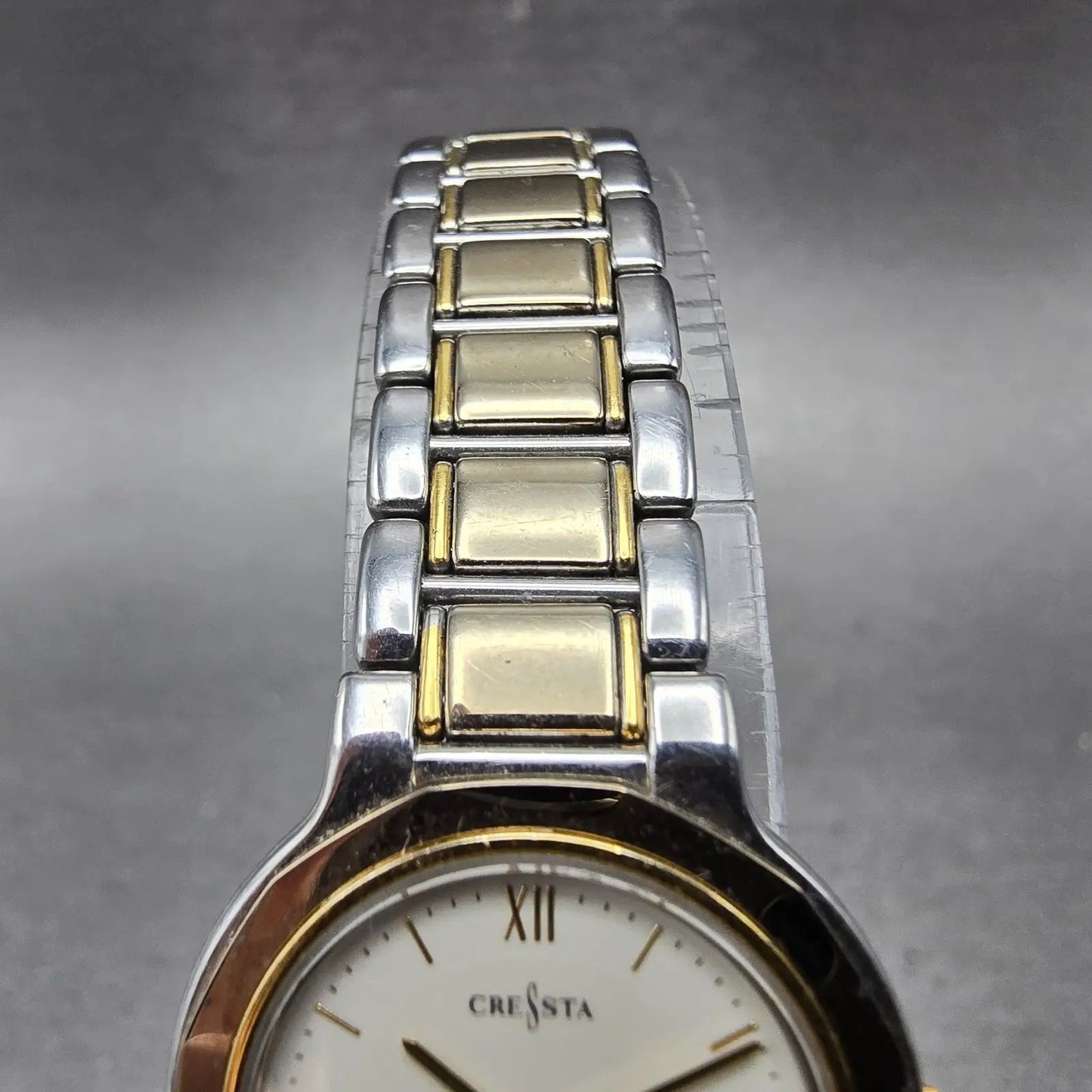 Seiko Cressta Watch Women 23mm White Dial Two Tone Round 2N20-0130 New Battery4