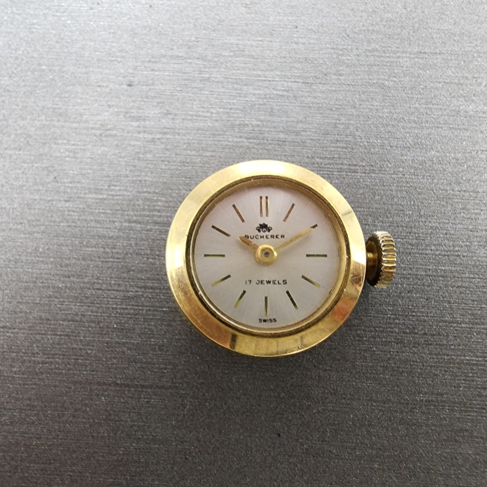 Bucherer Watch Women 17mm Silver Dial Gold plated Manual Wind Runs Vintage0