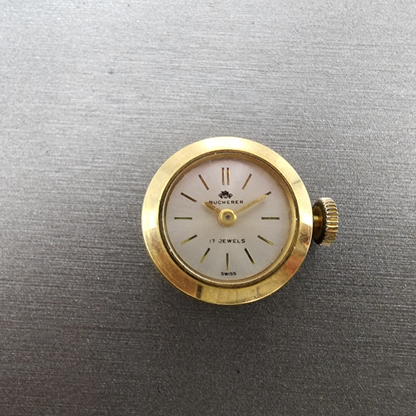 Bucherer Watch Women 17mm Silver Dial Gold plated Manual Wind Runs Vintage0