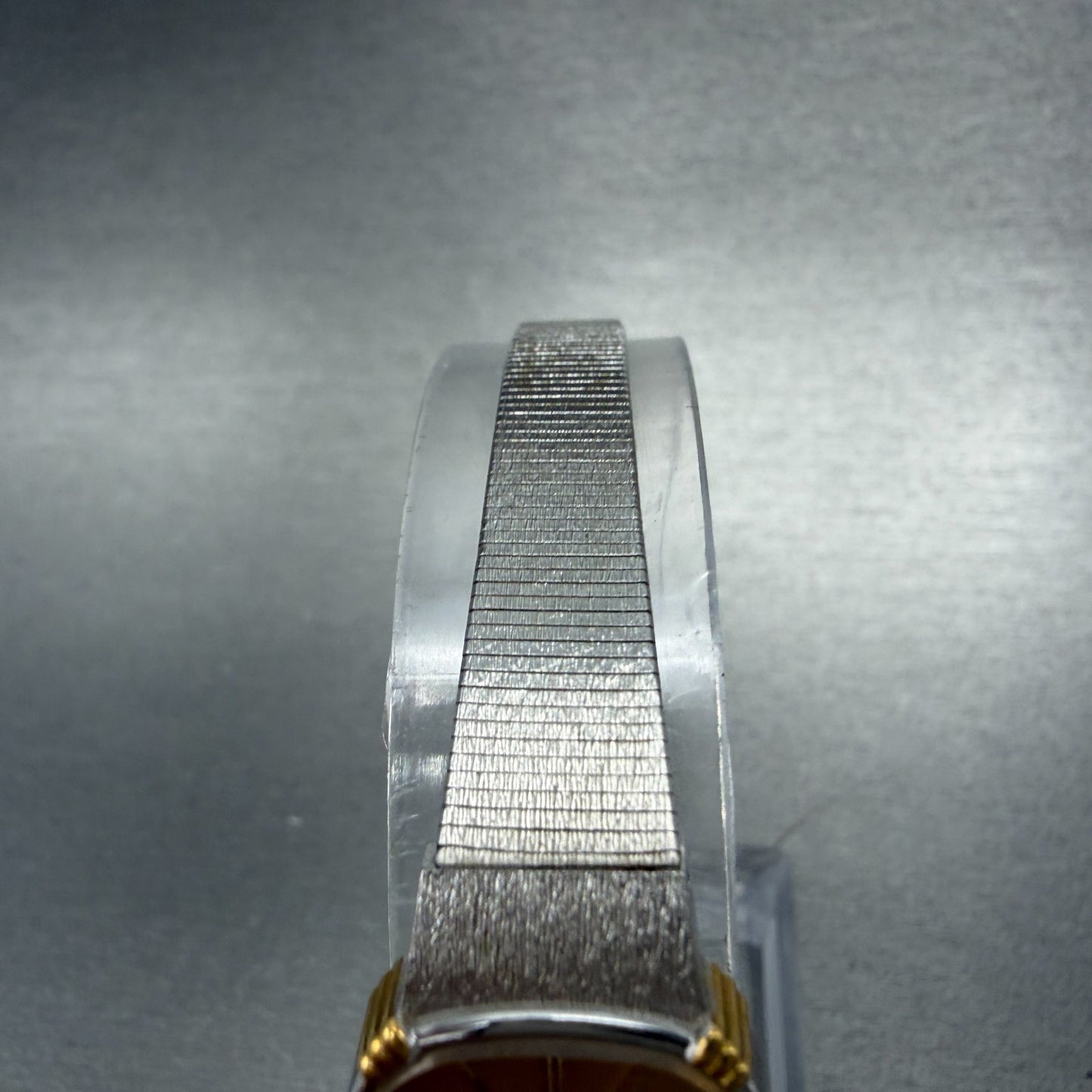 Seiko Watch Women 18mm Champagne Dial Two Tone Square 2320-6710 New Battery VTG4