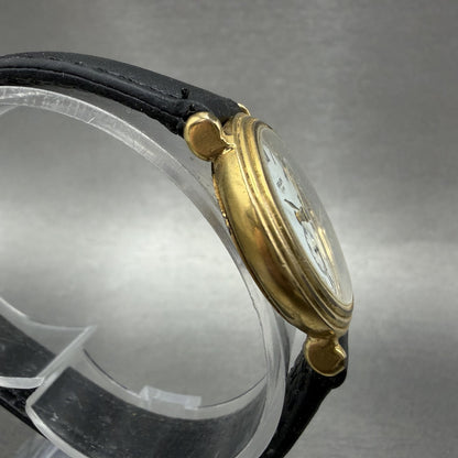 Gruen Watch Women 26mm White Dial Gold Tone Small Seconds Round New Battery3