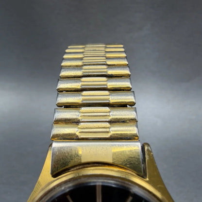 Seiko Pulsar Watch Men 34mm Black Dial Gold Tone Daydate V533-7A20 New Battery4