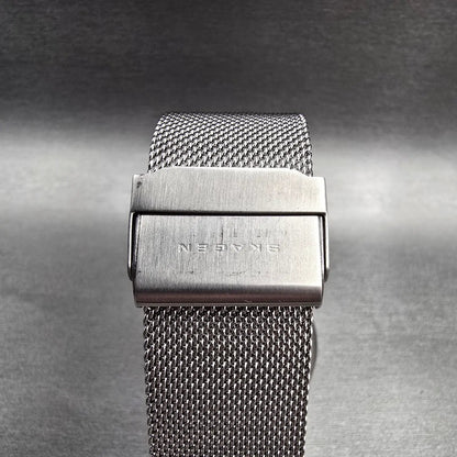 Skagen Watch Men 40mm Silver Dial Silver Tone Date Round 780XLSS New Battery8