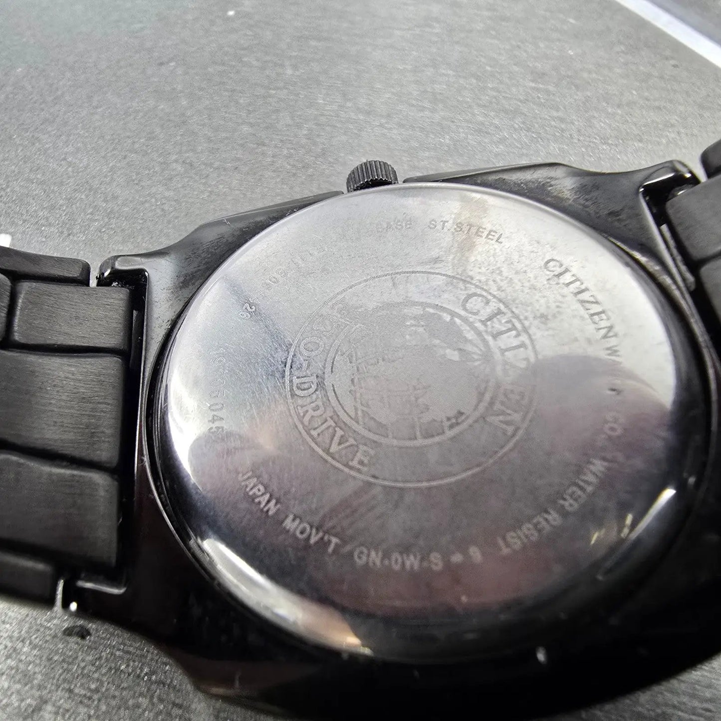 Citizen Eco-Drive Watch Men 38mm Black Dial Black Tone Date E111-S063426 Runs BK11