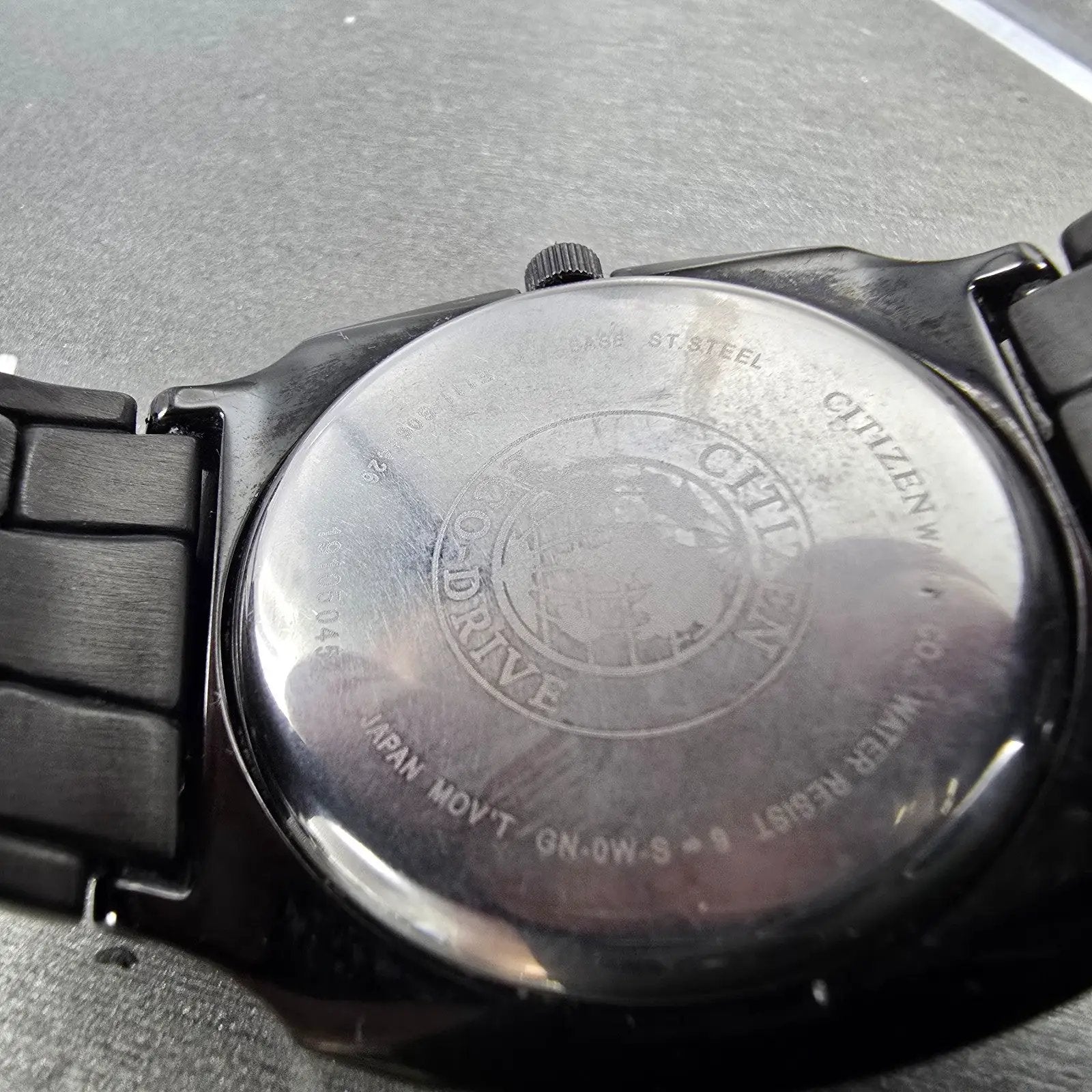 Citizen Eco-Drive Watch Men 38mm Black Dial Black Tone Date E111-S063426 Runs BK11