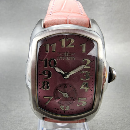 Inivcta Baby Lupah Watch Women 29mm Pink Dial Steel Rectangle 2152 New Battery1